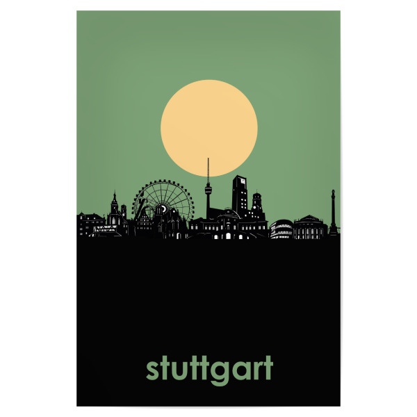 Poster "Stuttgart skyline minimalism" artboxONE - Städte,Reise,Architektur,Städte / Stuttgart
