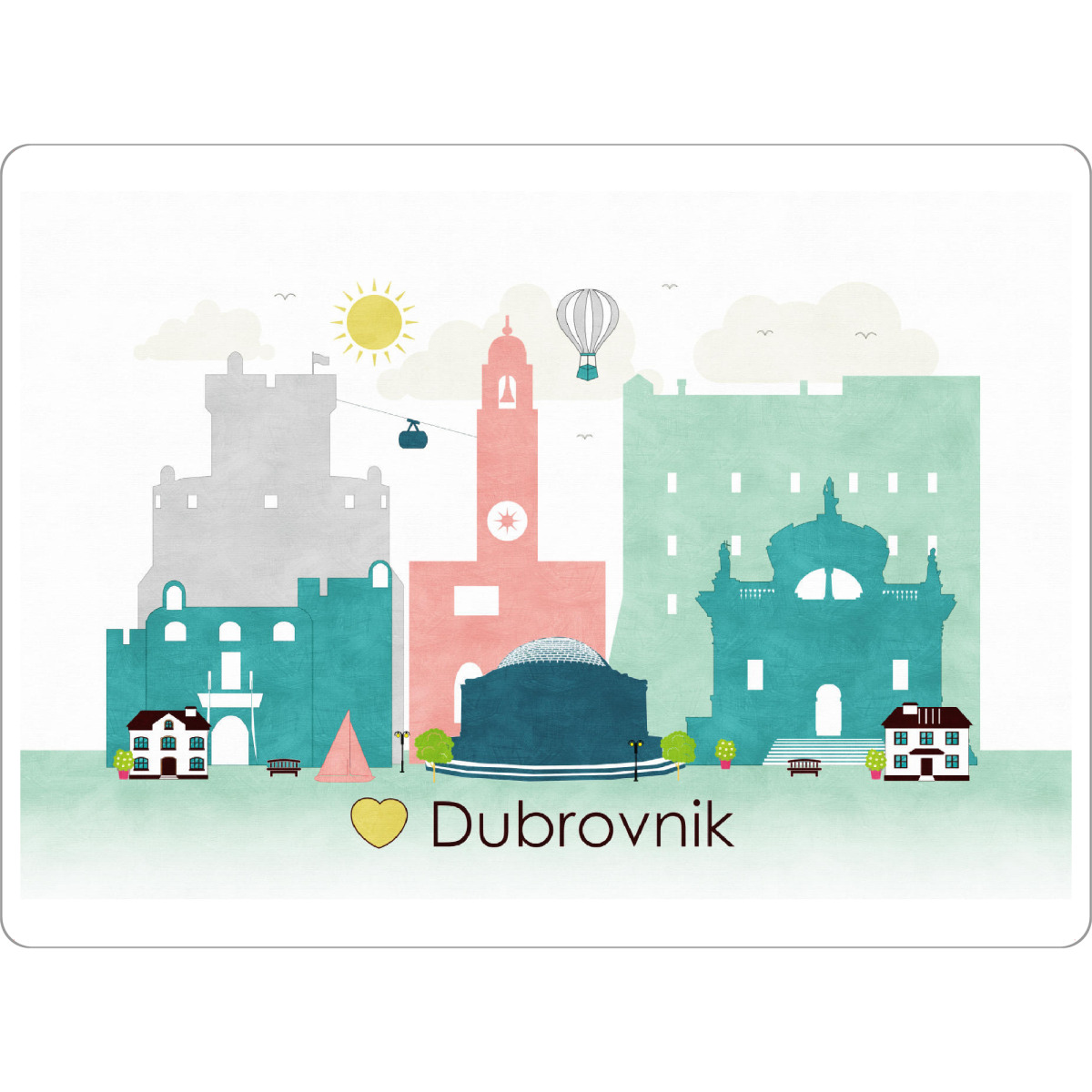 Tischset "Dubrovnik Skyline 01" artboxONE - Reise / Länder,Städte / Weitere