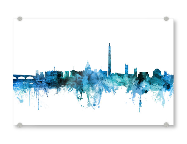 Acrylglasbild "Washington DC Skyline blue" artboxONE - Reise,Städte / Washington