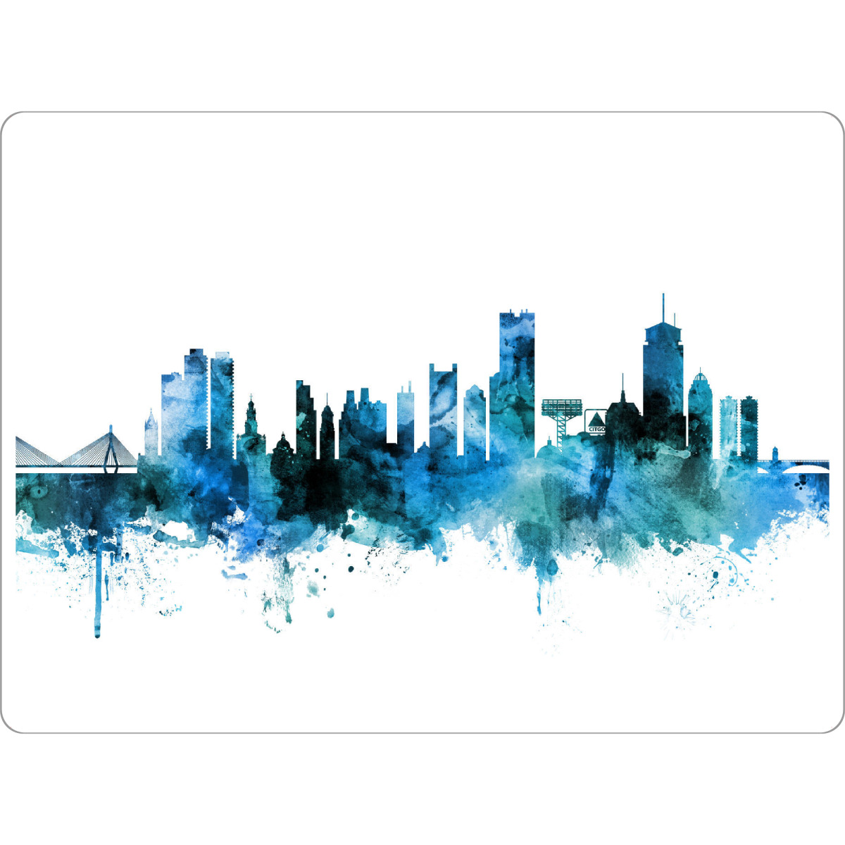 Tischset "Boston Massachusetts Skyline blue" artboxONE - Reise,Städte / Boston