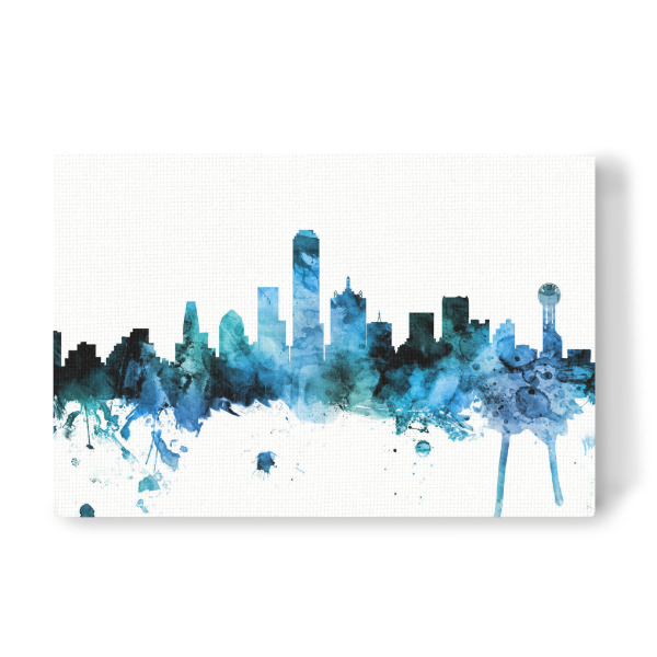 Leinwandbild "Dallas Texas Skyline blue" artboxONE - Städte,Reise,Städte / Weitere