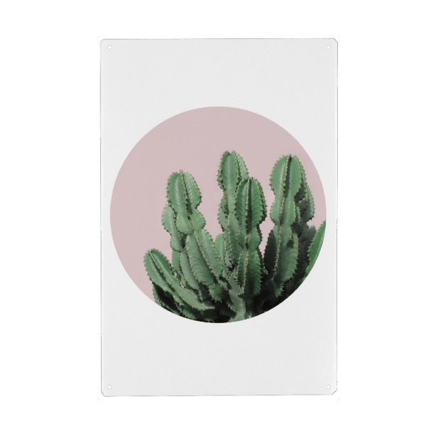 Holzbild "Cactus in a circle" artboxONE - Natur,Abstrakt