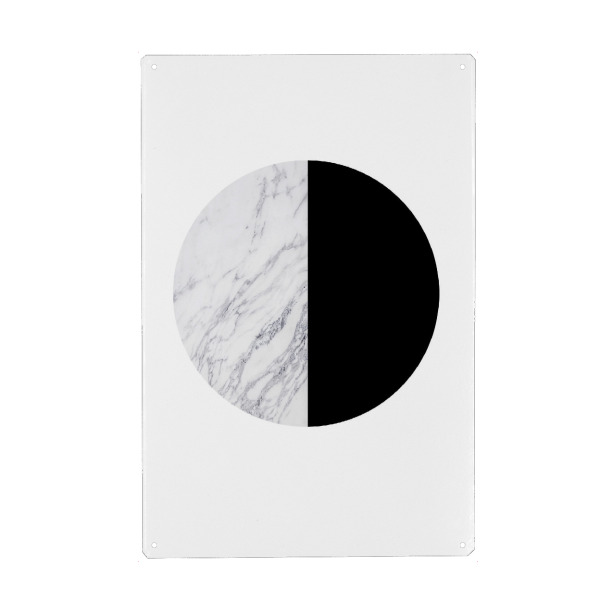 Holzbild "Simple 2" artboxONE - Abstrakt,Schwarzweiß,Geometrie,Marmor
