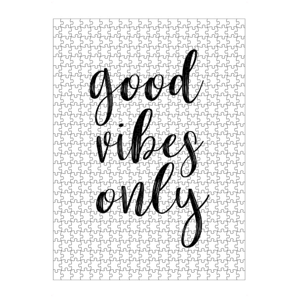 artboxONE Puzzle "Good vibes 2" artboxONE - Typografie,Schwarzweiß - Good vibes only,Vibes,Modern,Summer vibes,Boho,Free,Cool,Cool font,Typography