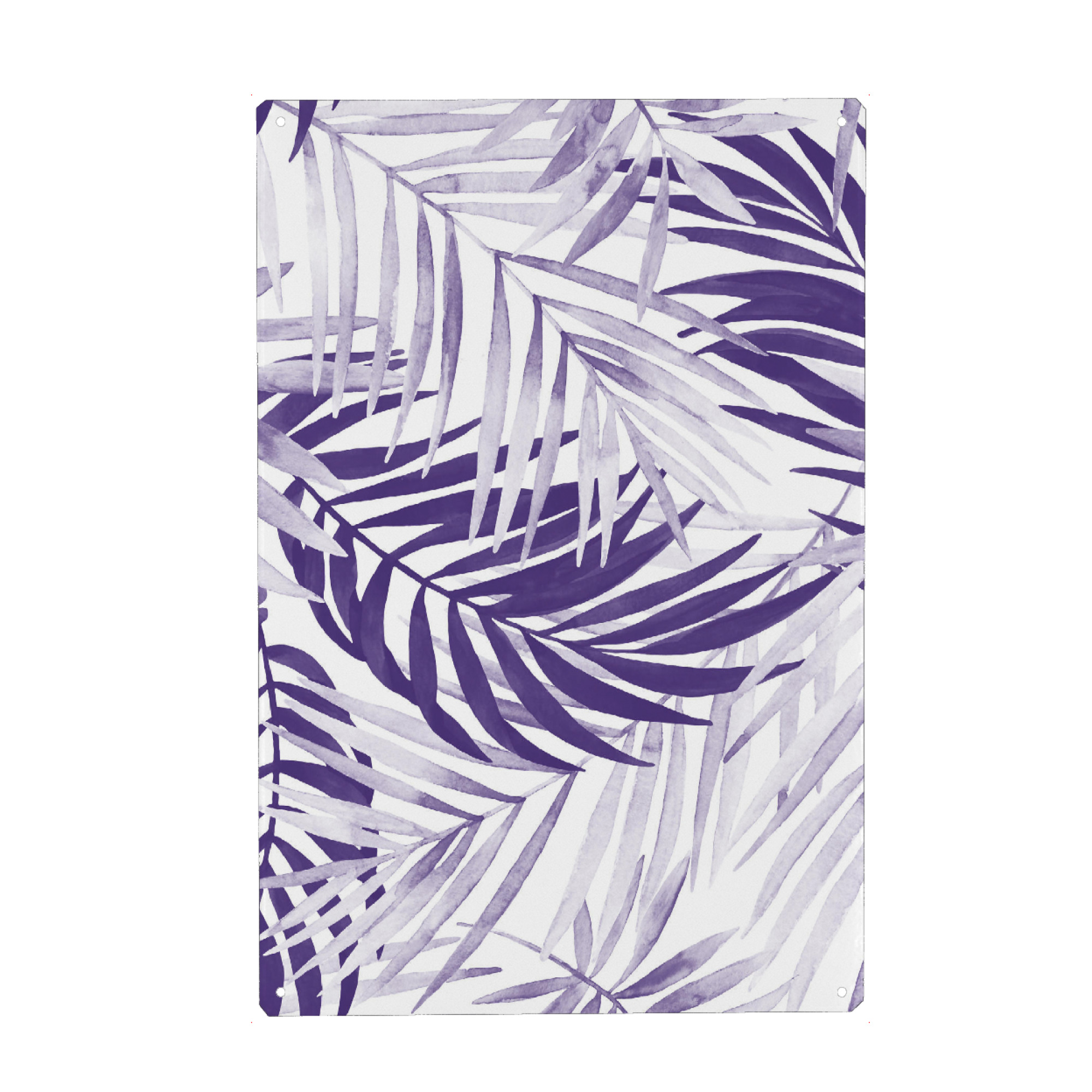 Metall Poster "Purple Palm Leaves" artboxONE - Natur,Floral,Abstrakt,Ultraviolet