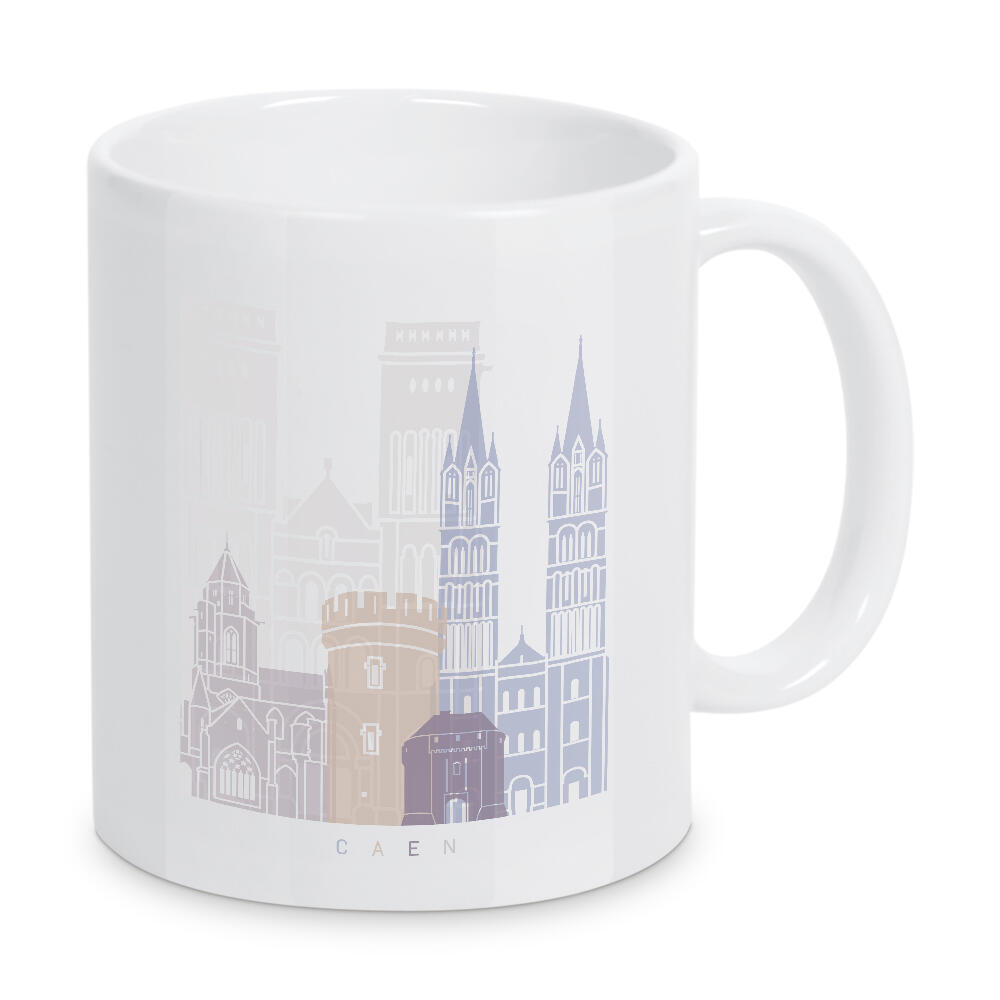 Tasse "CAEN SKYLINE PASTELL" artboxONE - Städte,Architektur