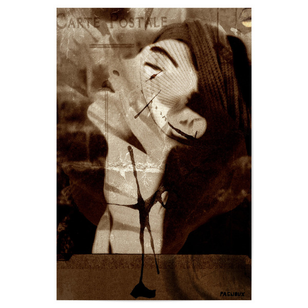 Poster "Carte postale" artboxONE - Fashion - Portrait,Woman,Model,Beauty,Fashion,Painting,Art,Arty,Make-up