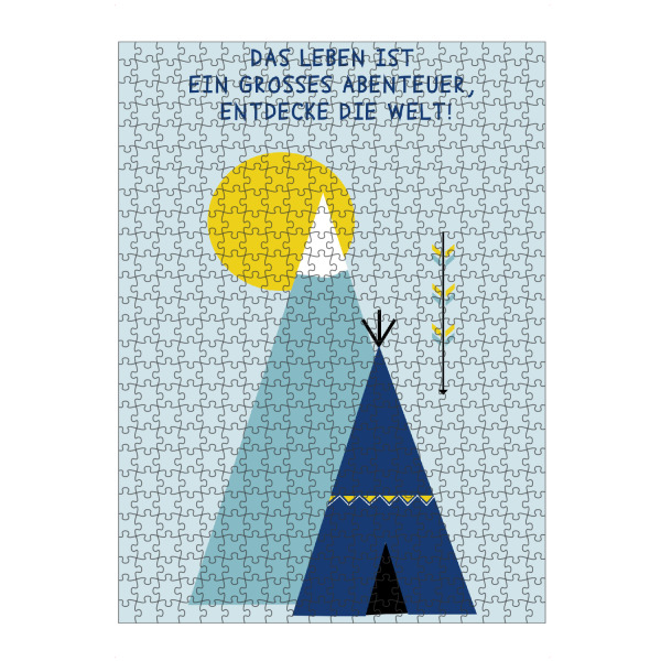 artboxONE Puzzle "Das Leben ist...Tipi" artboxONE - Typografie,Reise,Für Kinder