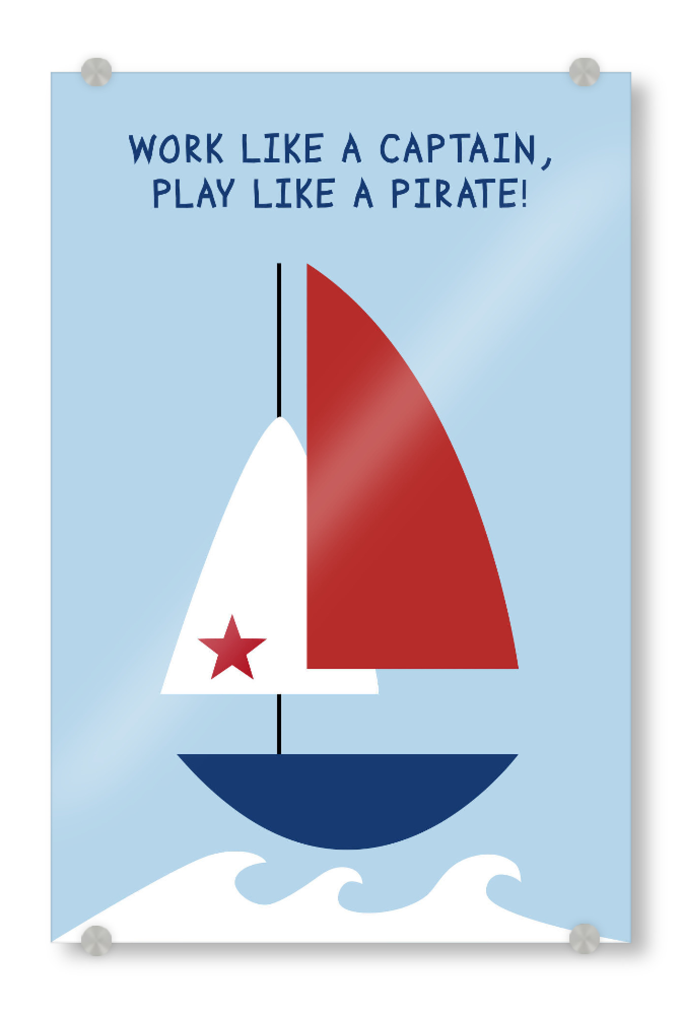 Acrylglasbild "Pirat" artboxONE - Typografie,Reise,Für Kinder