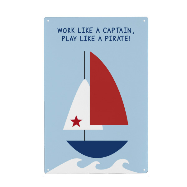 Metall Poster "Pirat" artboxONE - Typografie,Reise,Für Kinder