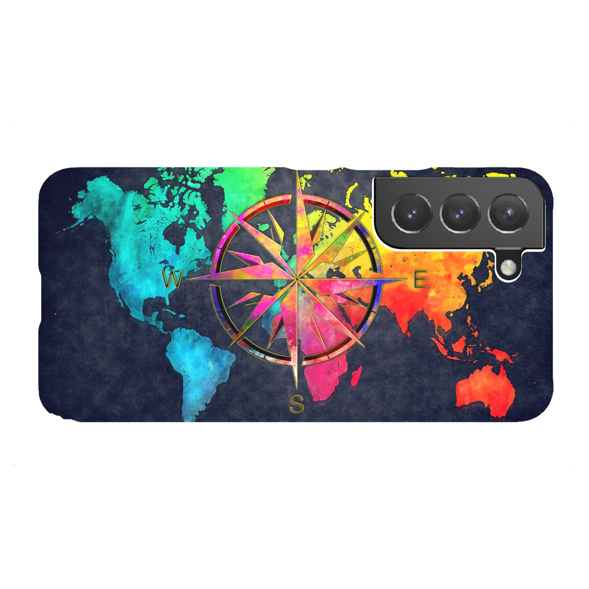 "World map wind rose 5 color"für Samsung Galaxy - Premium-Case Handyhülle artboxONE