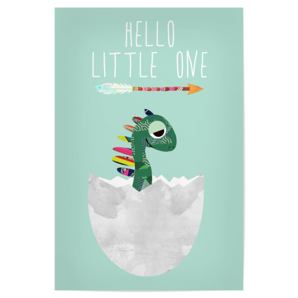 Poster 30x20 cm "Baby Dinosaurier" artboxONE - Typografie,Für Kinder,Tiere,Geometrie,Für Mama,Für Papa
