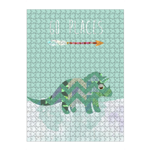 artboxONE Puzzle "Go Places Dinosaurier" artboxONE - Typografie,Für Kinder,Tiere,Lustig