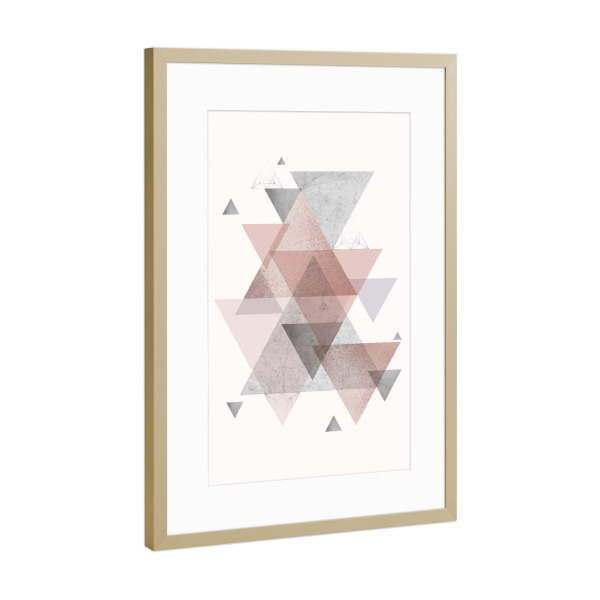 Poster mit Rahmen Gold "Scandi Geometric" artboxONE - Abstrakt,Geometrie