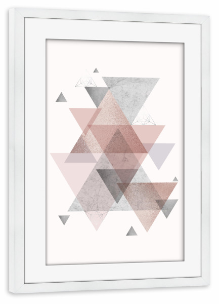 Poster mit Rahmen weiß "Scandi Geometric" artboxONE - Abstrakt,Geometrie