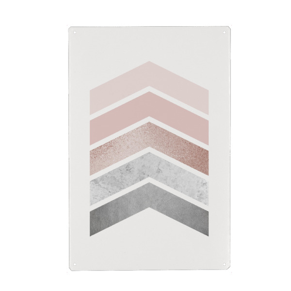 Metall Poster "Scandi Chevrons" artboxONE - Geometrie