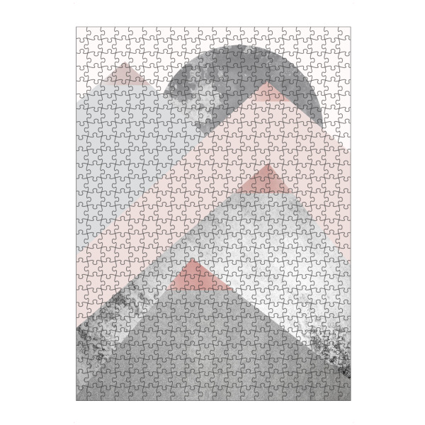 artboxONE Puzzle "Scandi Mountains in Pink" artboxONE - Natur,Abstrakt,Geometrie