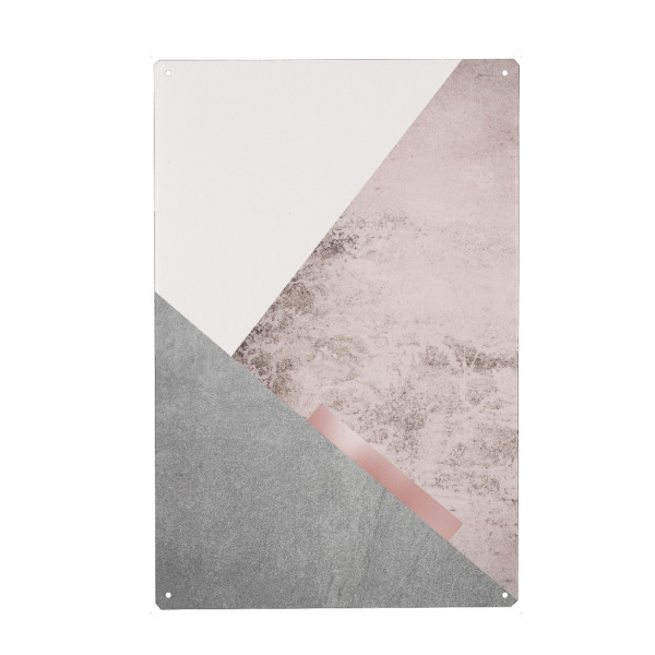 Metall Poster "Scandi Minimalist in Pink 01" artboxONE - Abstrakt,Geometrie