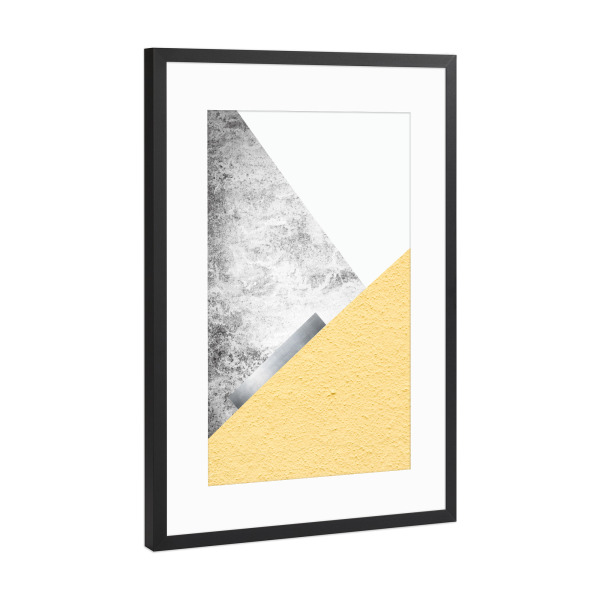Poster mit Rahmen Schwarz (Metallic) "Scandi Minimalist 02" artboxONE - Abstrakt,Geometrie