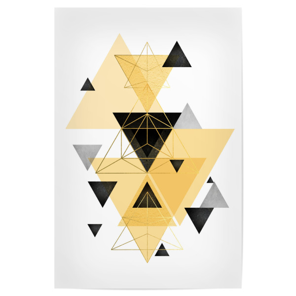 Poster 30x20 cm "Yellow Geo" artboxONE - Abstrakt,Geometrie