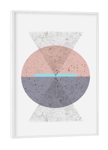 Poster mit weißem Rahmen "Mid-Century Geometric 02" artboxONE - Abstrakt,Geometrie