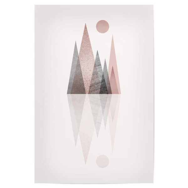Poster 30x20 cm "Scandi Mountain Reflection 2" artboxONE - Abstrakt,Geometrie