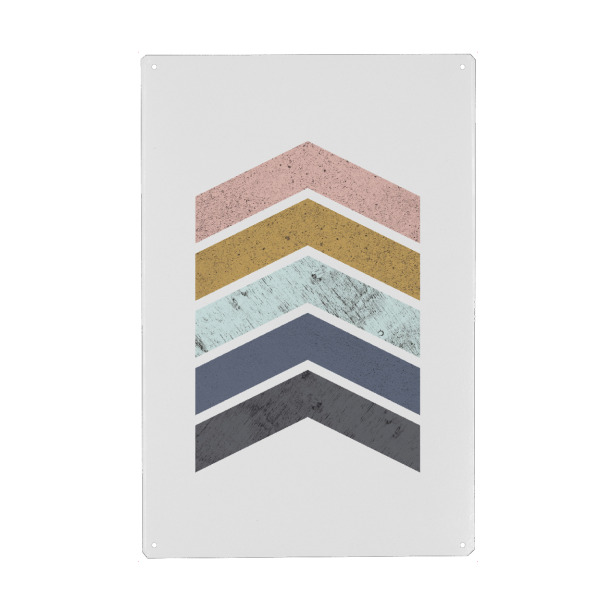 Holzbild "Mid-Century Geometric Chevrons" artboxONE - Abstrakt,Geometrie