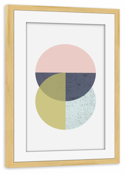 Poster mit Rahmen kiefer "Mid-Century Scandi" artboxONE - Abstrakt,Geometrie