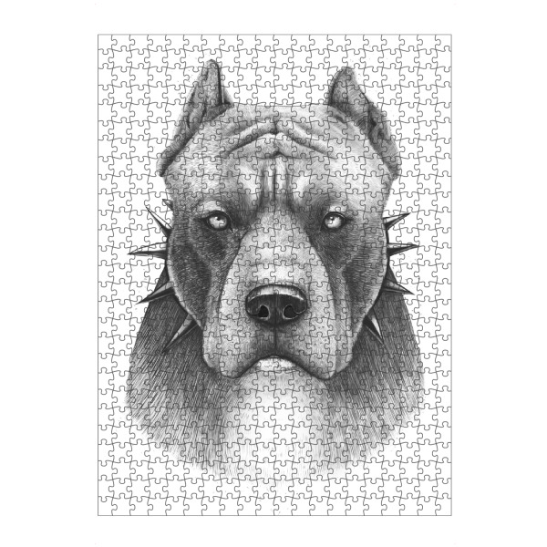 artboxONE Puzzle "Pitbull" artboxONE - Natur,Tiere,Menschen,Schwarzweiß,Liebe,Sport / Motivation,Für Papa,Männer,Lustig