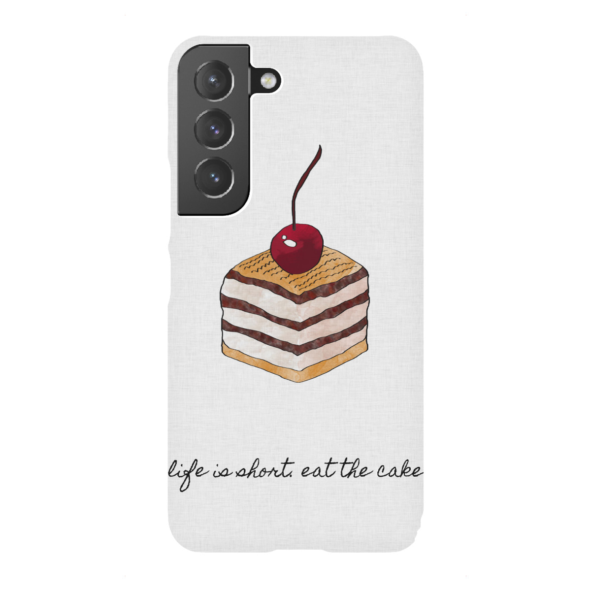Samsung Galaxy "Life Is Short. Eat The Cake" Premium-Case Handyhülle artboxONE