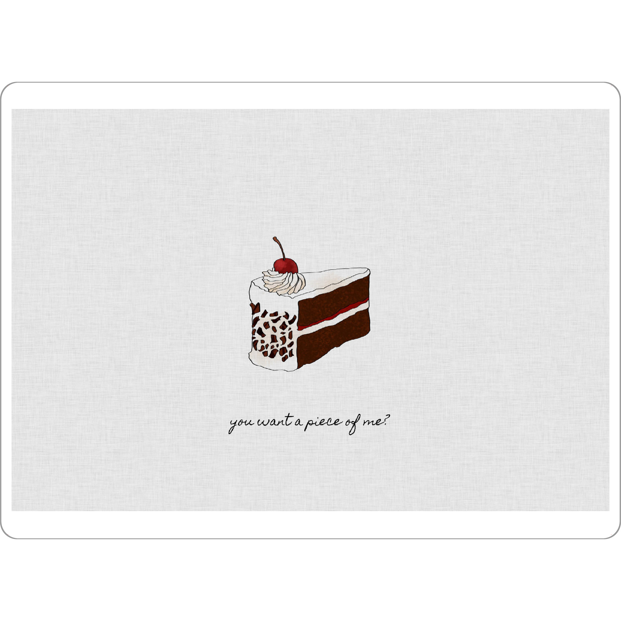 Tischset "You Want a Piece of Me" artboxONE - Typografie,Film,Essen & Trinken,Lustig