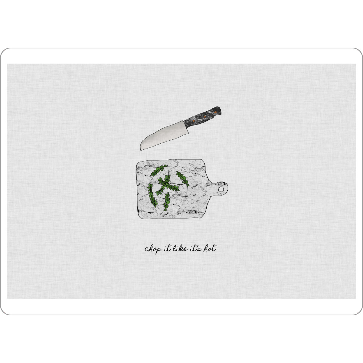 Tischset "Chop It Like It's Hot" artboxONE - Typografie,Essen & Trinken,Musik,Marmor,Lustig