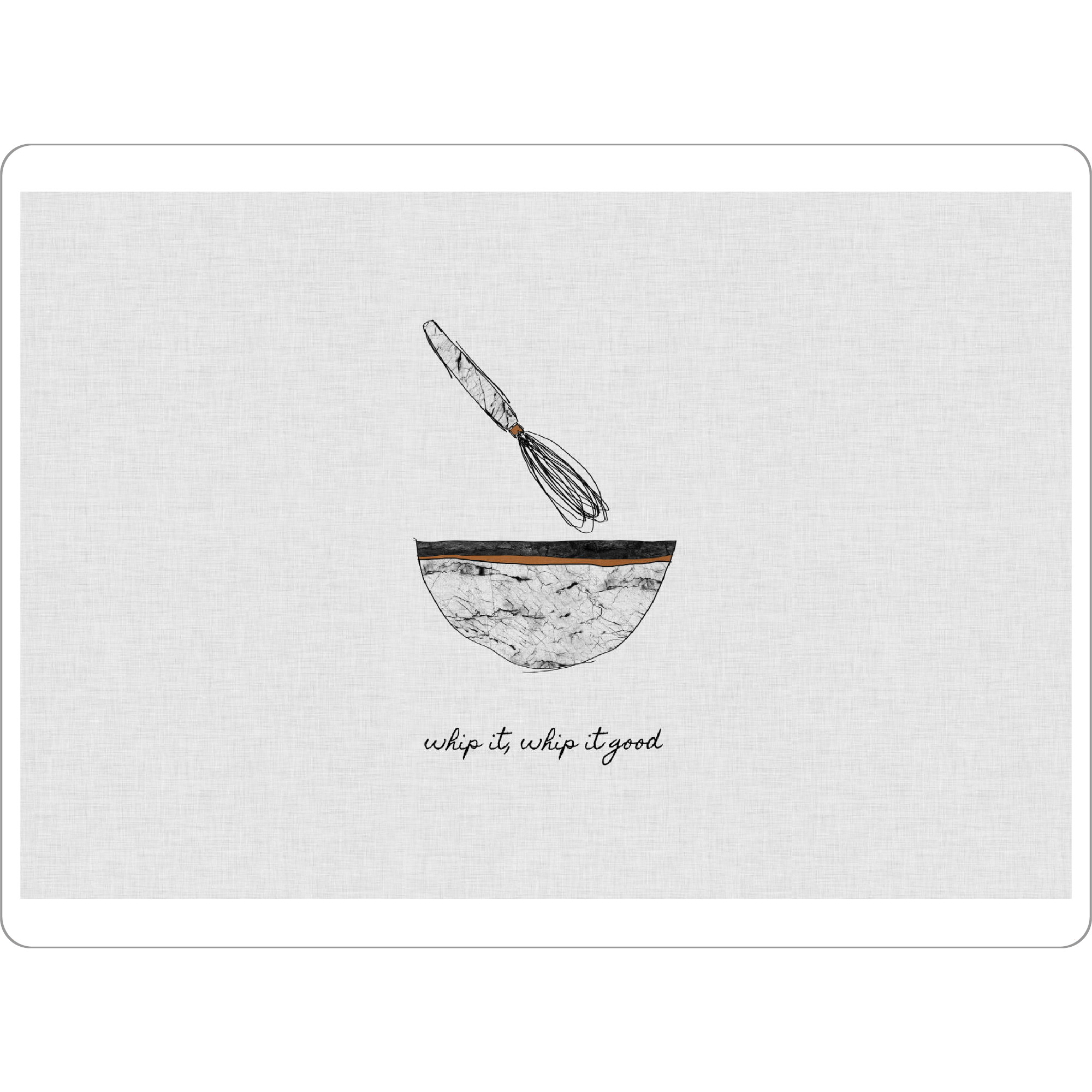 Tischset "Whip It, Whip it Good" artboxONE - Typografie,Essen & Trinken,Marmor,Lustig