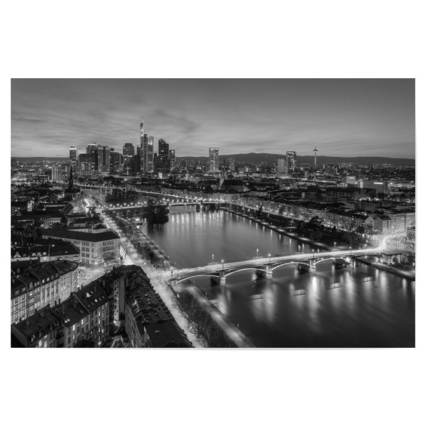 Poster 30x20 cm "Frankfurt schwarz-weiß" artboxONE - Reise,Schwarzweiß,Architektur,Städte / Frankfurt