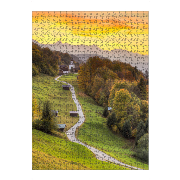 Puzzle Ravensburger "Wamberg in den bayerischen Alpen" artboxONE - Natur,Reise