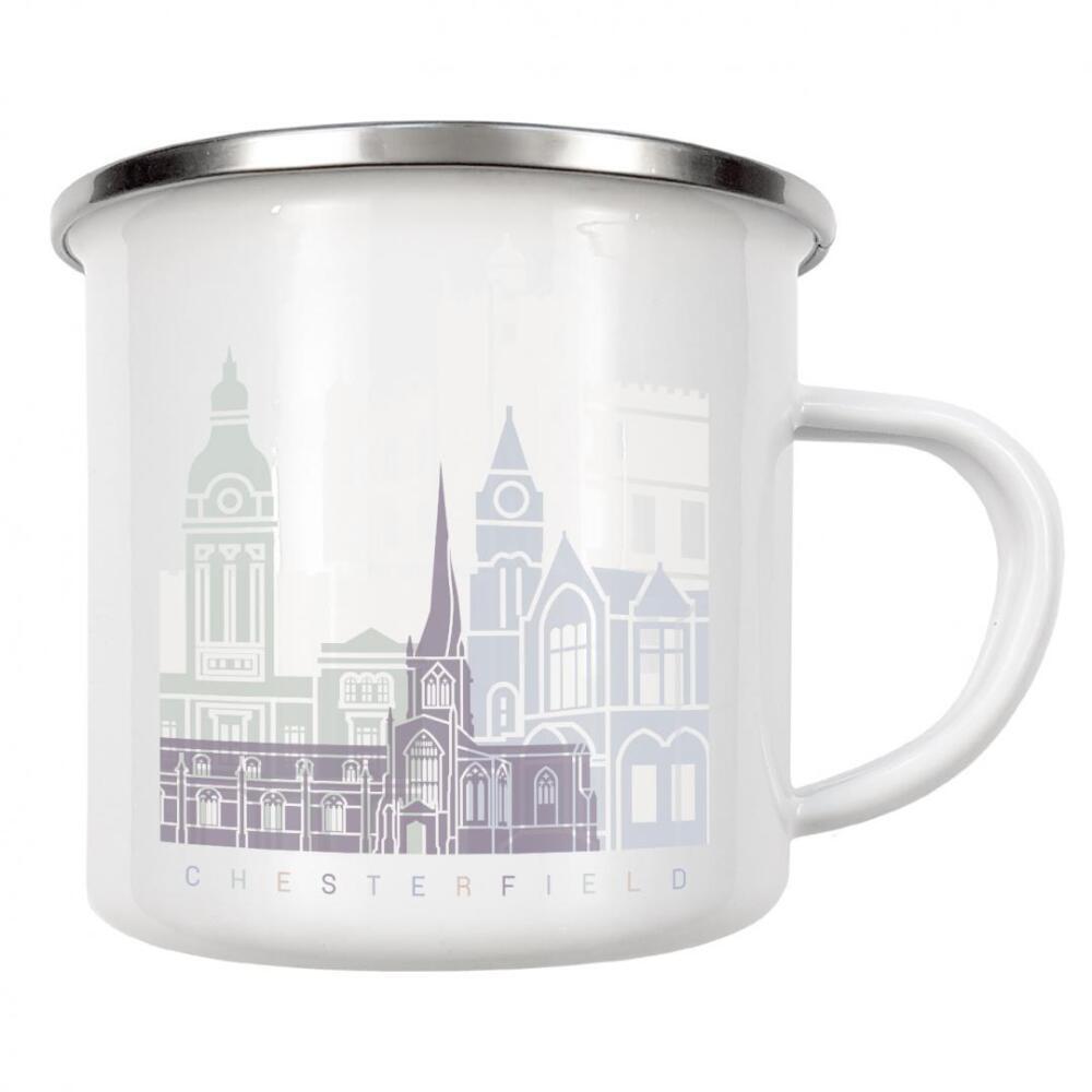 Emaille Tasse "CHESTERFIELD-SKYLINE-PASTELL" artboxONE - Städte,Architektur