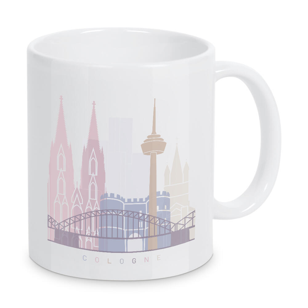 Tasse "KÖLN SKYLINE PASTELL-b" artboxONE - Städte,Architektur