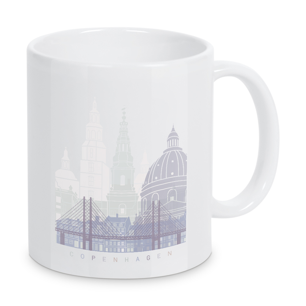 Tasse "KOPENHAGEN SKYLINE PASTELL" artboxONE - Städte,Architektur