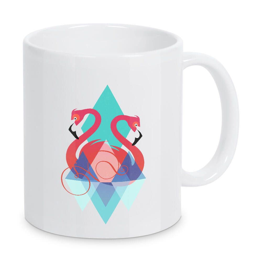 Tasse "Pink Flamingos" artboxONE - Natur,Tiere,Geometrie