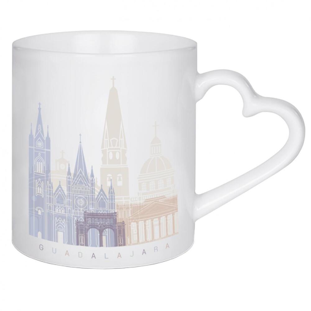 Herztasse "GUADALAJARA-SKYLINE-PASTELL" artboxONE - Städte,Architektur