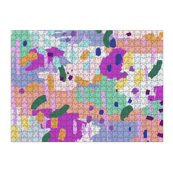 Puzzle Ravensburger "Oil Abstract I" artboxONE - Abstrakt,Ultraviolet
