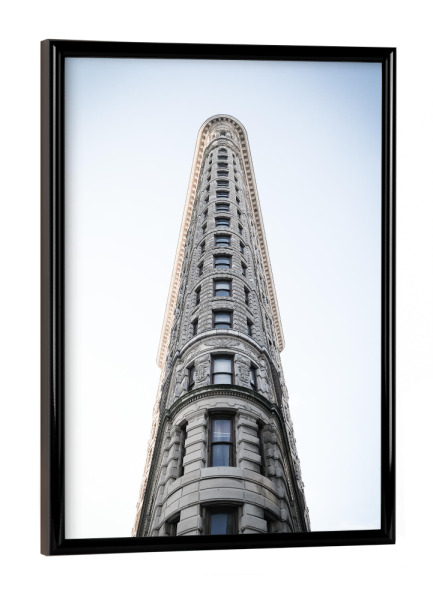Poster mit schwarzem Rahmen "The Flat Iron" artboxONE - Städte / New York,Architektur