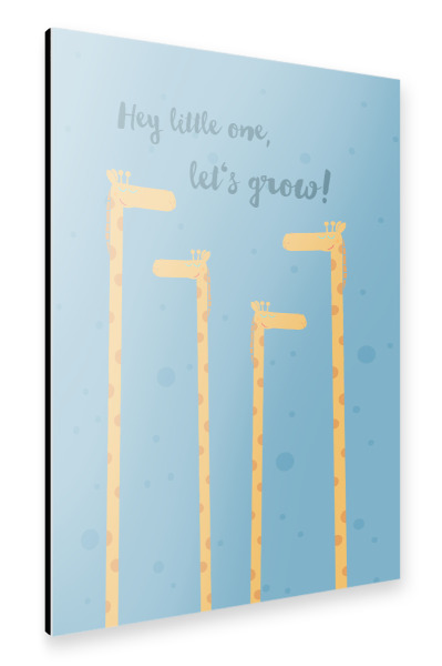 Alu-Dibond "Growing Giraffe" 30x20 cm artboxONE