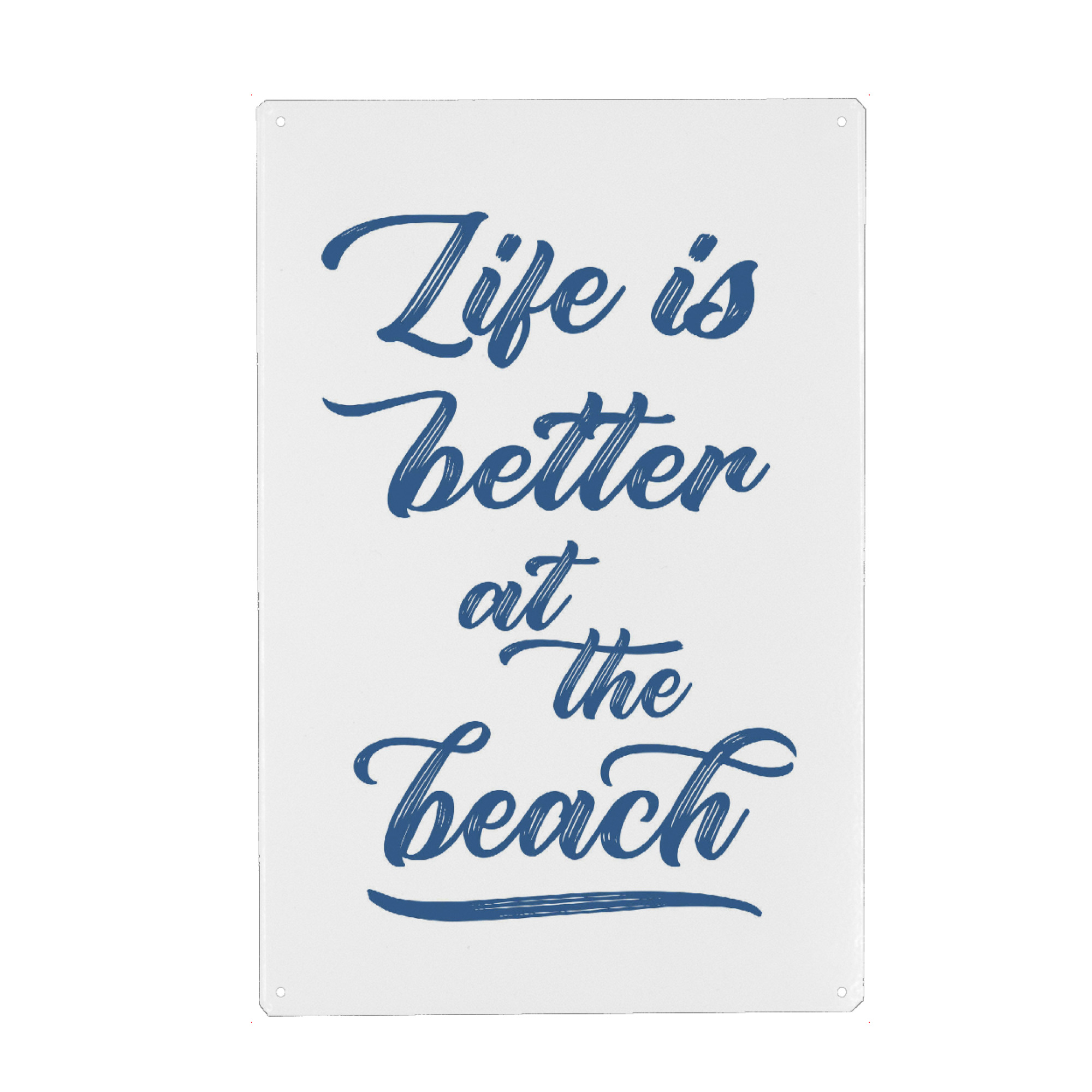 Holzbild "Life is a beach 2" artboxONE - Typografie