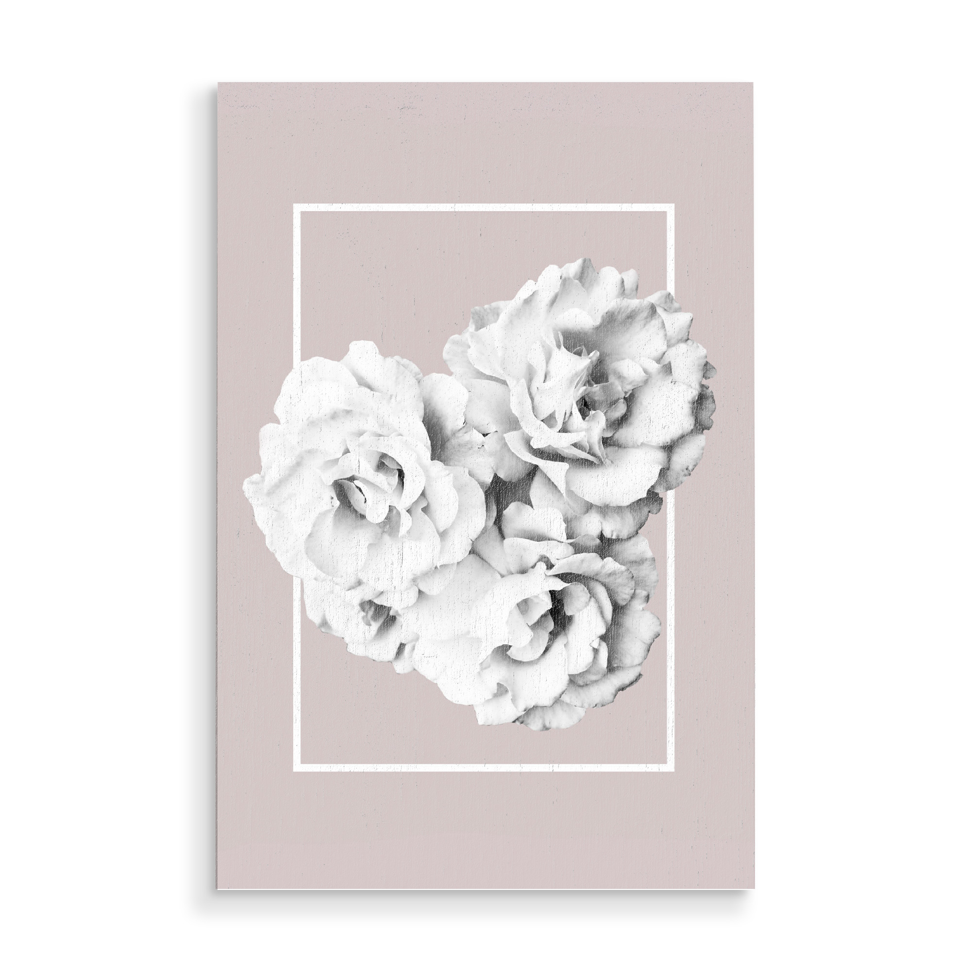Holzbild "Modern Flower" artboxONE - Floral,Schwarzweiß