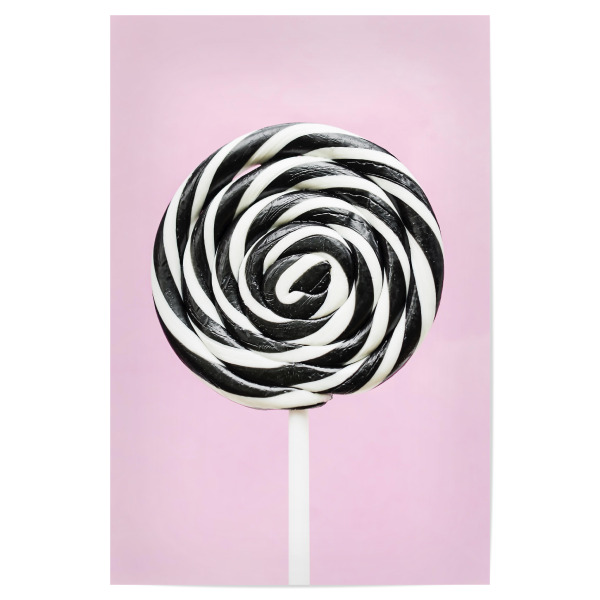 Poster 30x20 cm "Lollipop" artboxONE - Essen & Trinken,Schwarzweiß - Modern,Food,Scandinavian,Lollipop,Lollie,Sweets,Candy