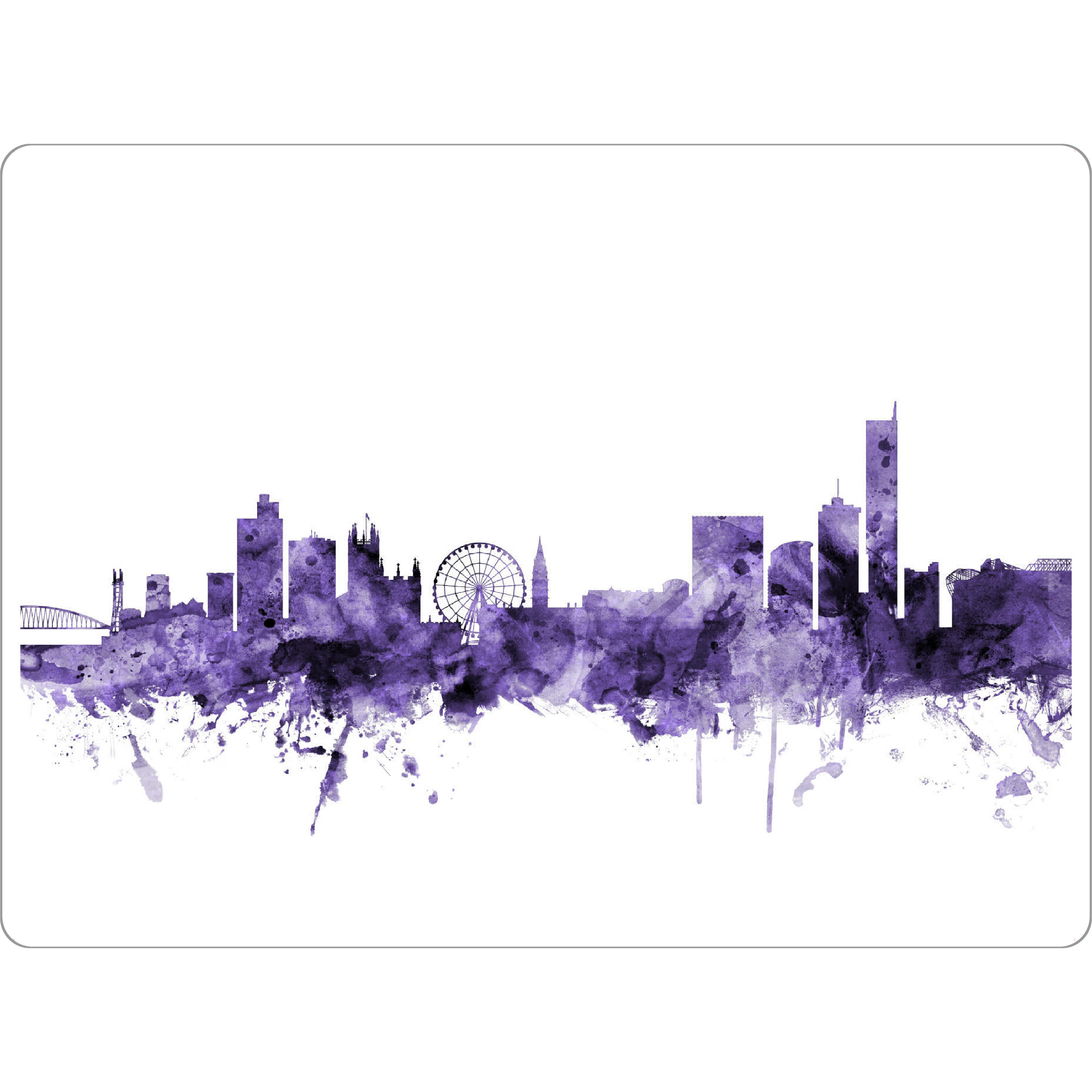 Tischset "Manchester England Skyline violet" artboxONE - Städte,Reise,Ultraviolet,Städte / Weitere