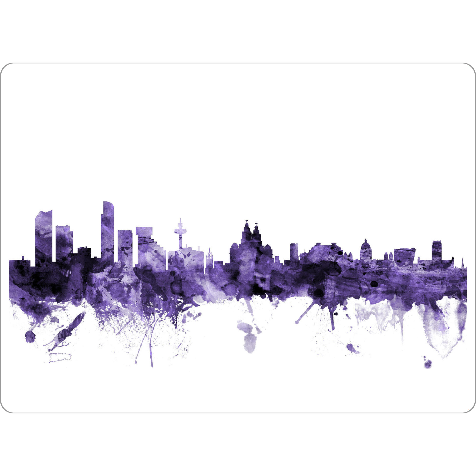 Tischset "Liverpool England Skyline violet" artboxONE - Städte,Reise,Ultraviolet,Städte / Weitere
