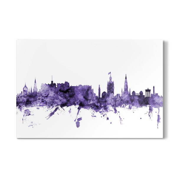 Galerie-Print "Edinburgh Scotland Skyline violet" 30x20 cm artboxONE