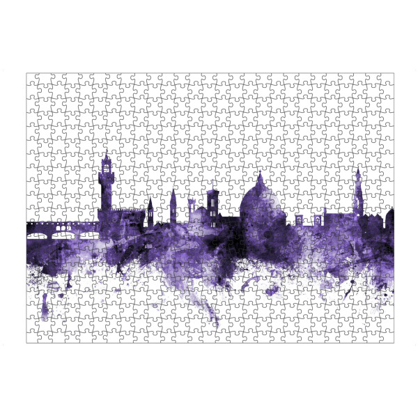 Puzzle Ravensburger "Florence Italy Skyline violet" artboxONE - Städte,Reise,Ultraviolet,Städte / Weitere